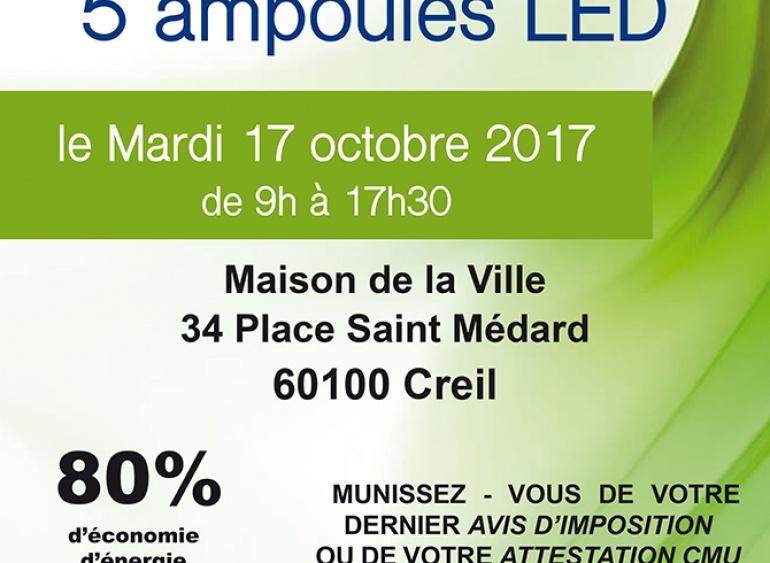 Distribution gratuite d'ampoules LED